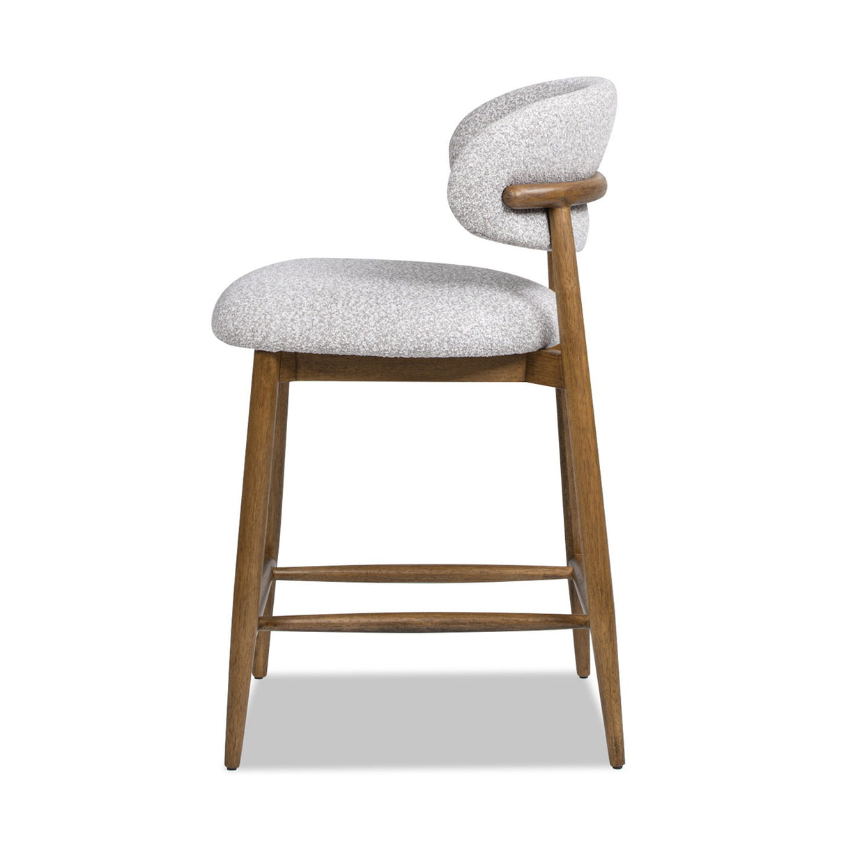 Locke - Modern Upholstered Counter Stool With Frame - Salt / Pepper by Jennifer Taylor Home | Bel Furniture