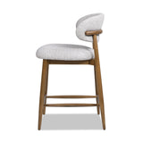 Locke - Modern Upholstered Counter Stool With Frame - Salt / Pepper by Jennifer Taylor Home | Bel Furniture