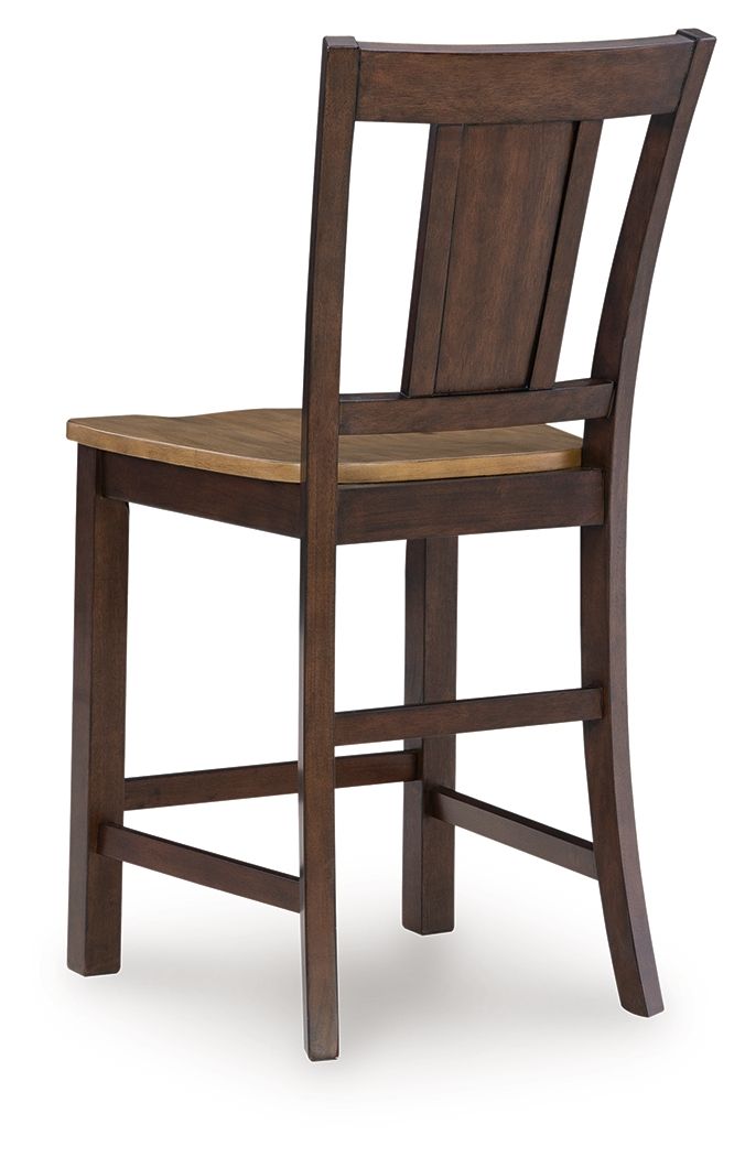 Rylandeen - Barstool (Set of 2) - Light Brown / Dark Brown - view 2