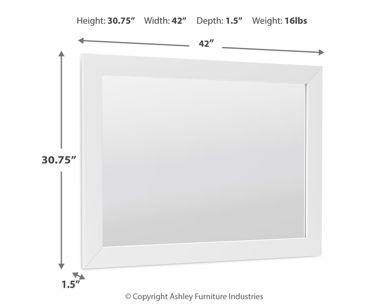 Mollviney - White - Bedroom Mirror