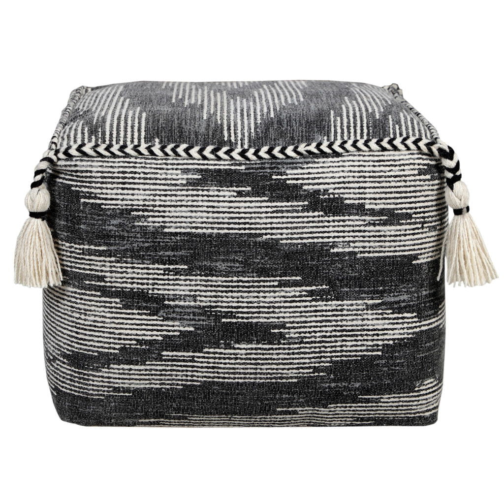 Cotton Ottoman Square - Gray