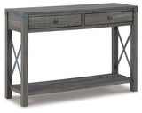 Freedan - Console Sofa Table - Grayish Brown