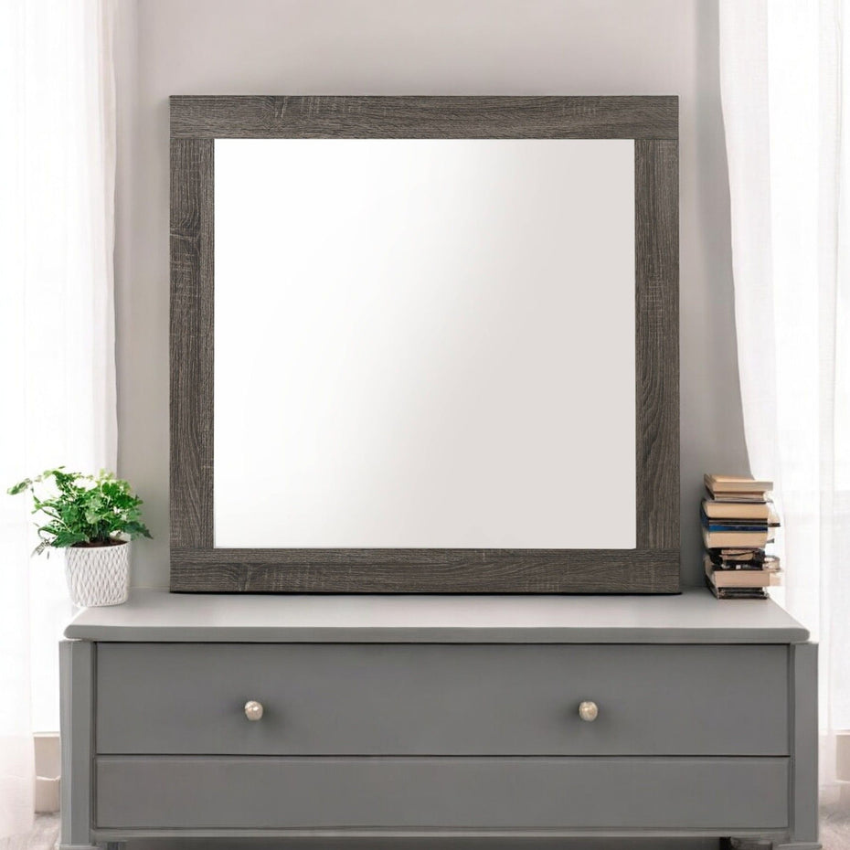 Avantika - Rustic Mirror - Gray / Oak