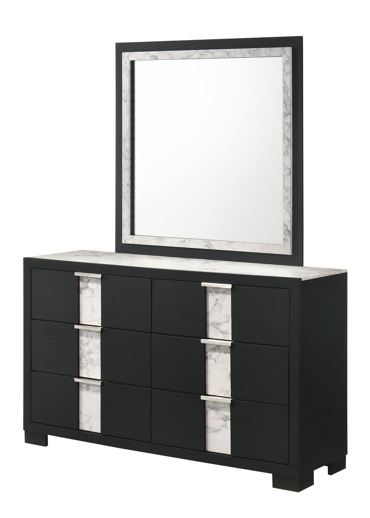 Rangley - Dresser Black Dresser & Mirror by Crown Mark | Bel Furniture