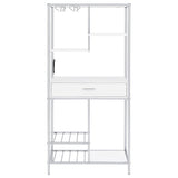 Figueroa - 5-Shelf Wine Storage Bar Cabinet - White High Gloss by Coaster Fine Furniture | Bel Furniture