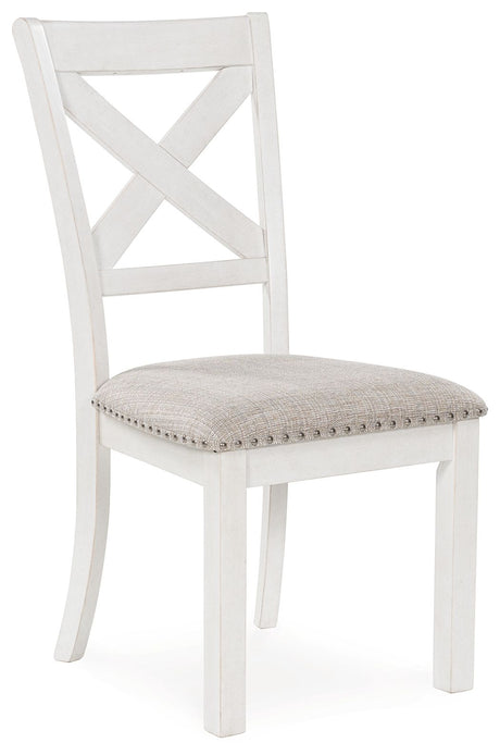 Robbinsdale - Antique White - Dining Upholstered Side Chair (Set of 2) by Signature Design by Ashley® | Bel Furniture
