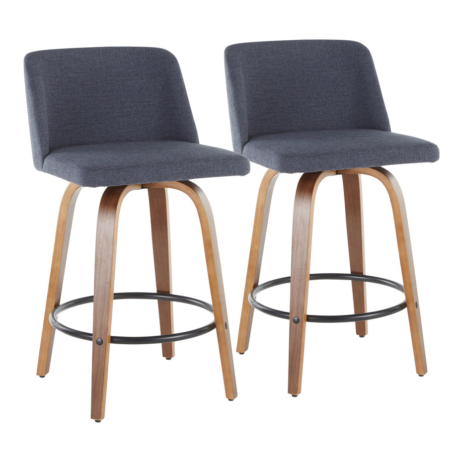 Toriano - Mid Century Modern, Counter Stool (Set of 2)