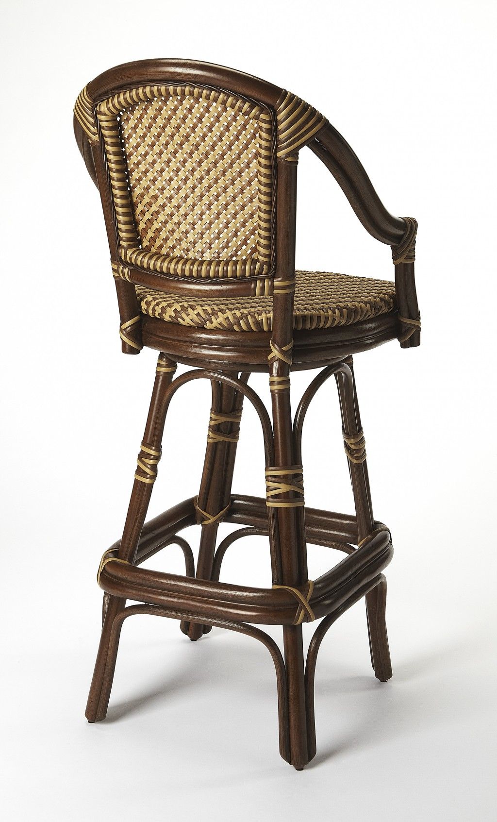 Rattan Bar Chair - Brown