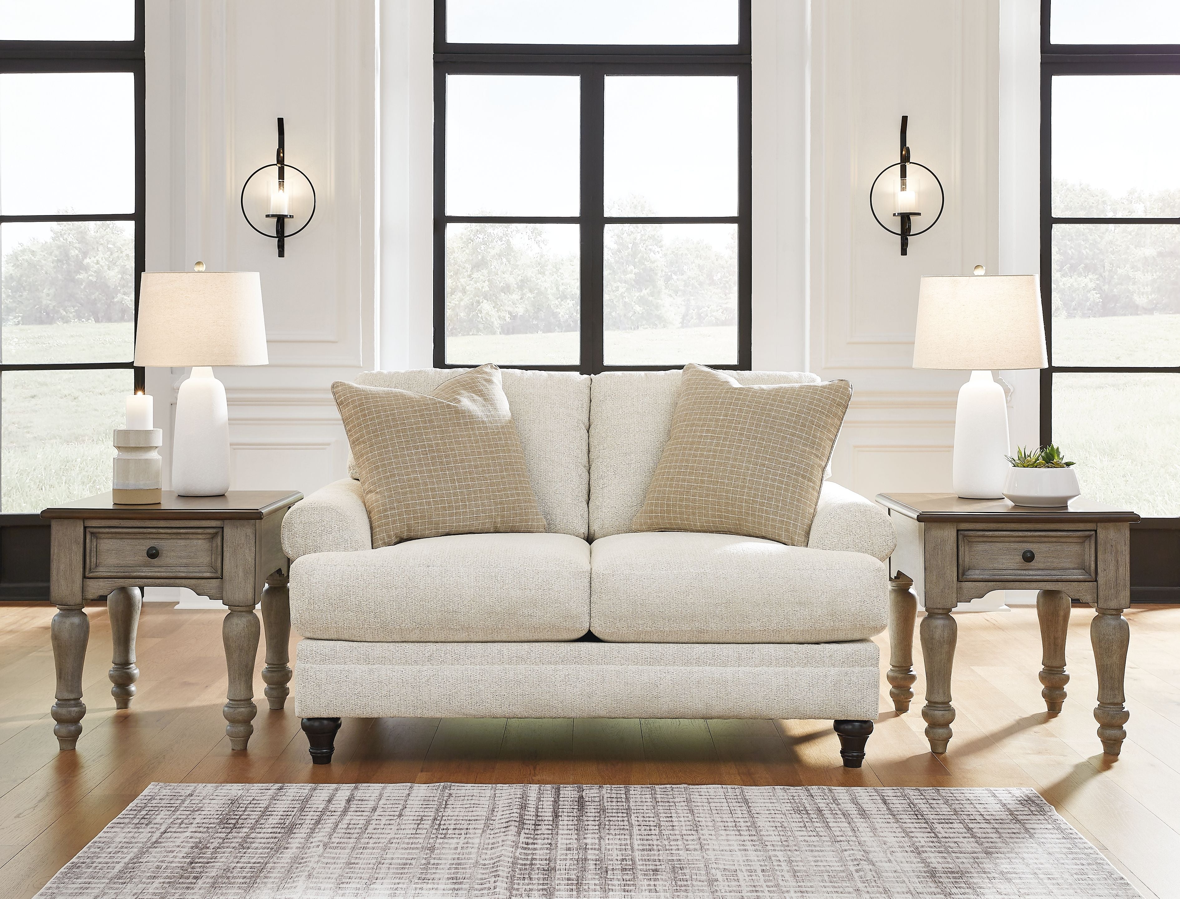 Valerani - Sandstone - Sofa, Loveseat, Accent Chair