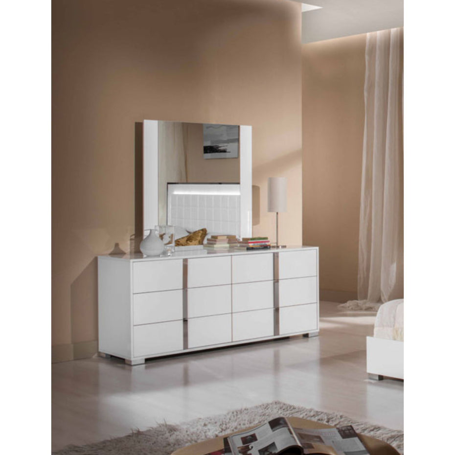 Minimalist 6 Drawer Dresser - White