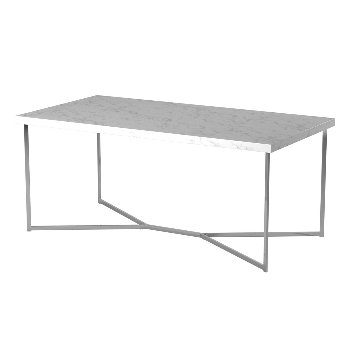 Modern Glam Metal And Faux Marble Coffee Table by Walker Edison | Bel Furniture