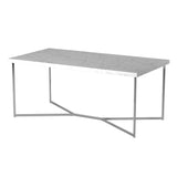 Modern Glam Metal And Faux Marble Coffee Table by Walker Edison | Bel Furniture