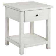 Payne - 1 Drawers Wood End Table with Shelf White by Coaster Fine Furniture | Bel Furniture