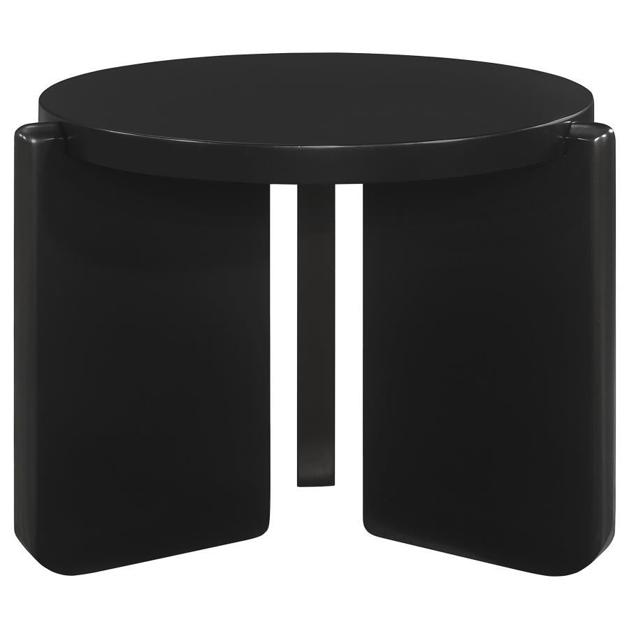 Cordova - Round Solid Wood End Table - Black by Coaster Fine Furniture | Bel Furniture