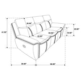 Sloane - Upholstered Padded Arm Reclining Sofa - Blue by Coaster Fine Furniture | Bel Furniture