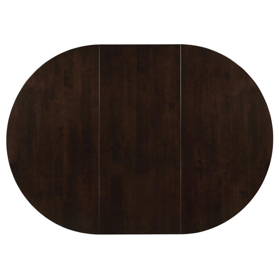 Gabriel - Oval Extension Leaf Dining Table - Cappuccino by CoasterEveryday | Bel Furniture