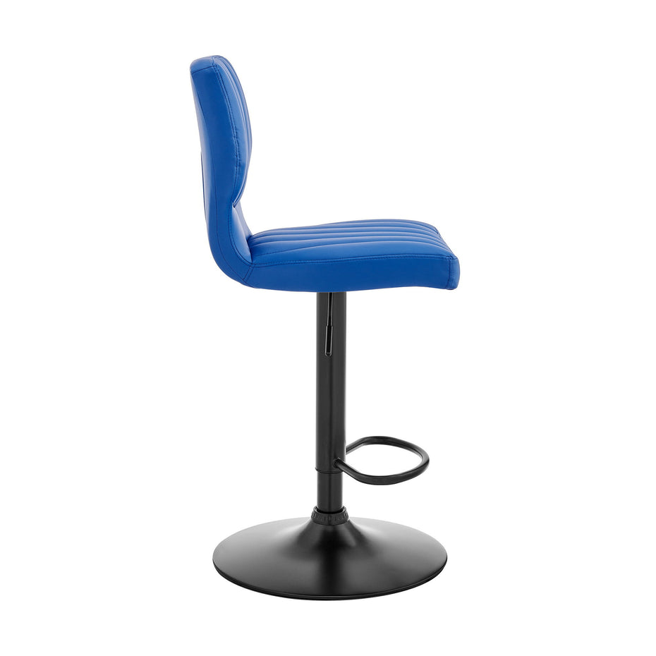 Swivel Adjustable Height Bar Chair - Blue / Black