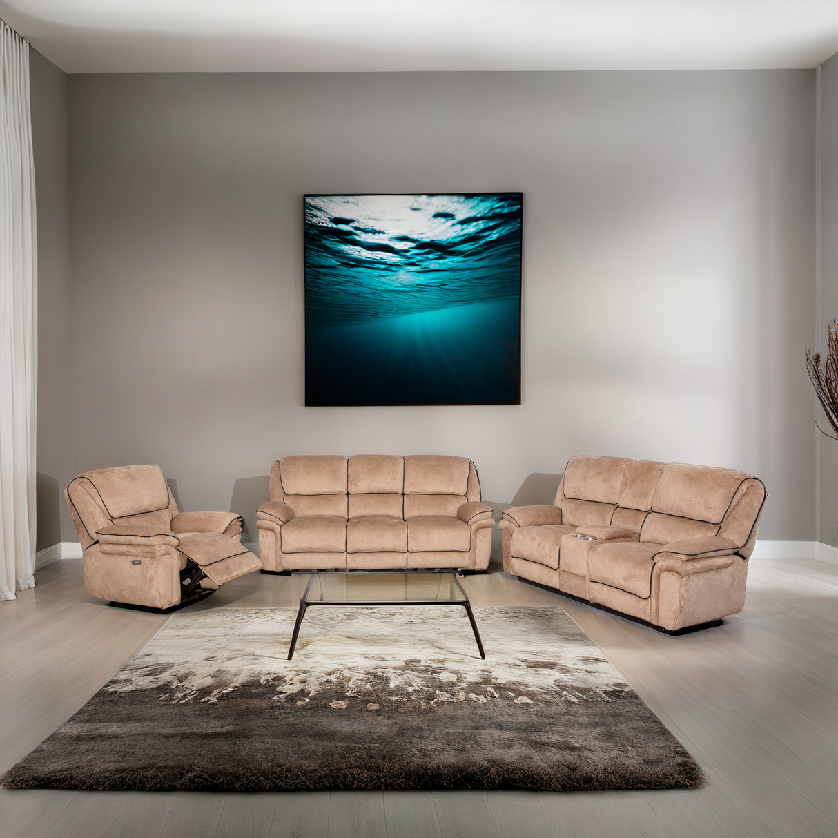 3 PIECE POWER RECLINING LIVING ROOM SET by Sara Collections | Bel Furniture