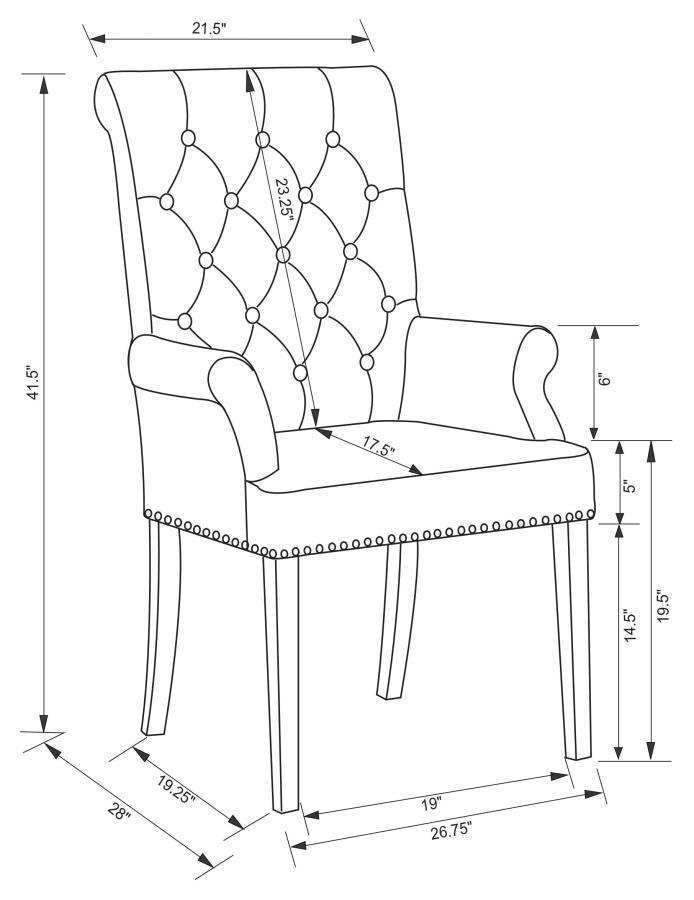 Alana - Upholstered Dining Arm Chair