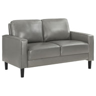 Ruth - Upholstered Track Arm Loveseat Dark Gray by Coaster Fine Furniture | Bel Furniture