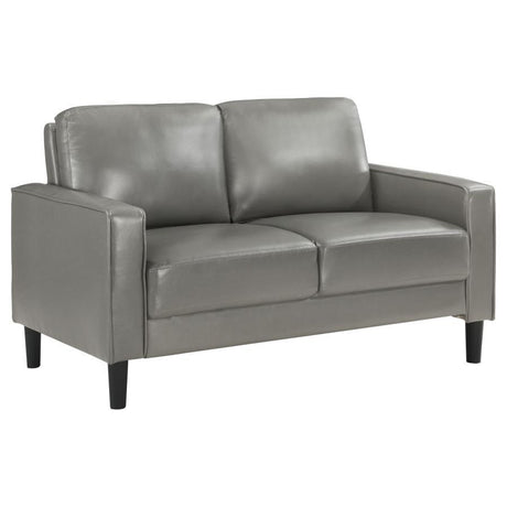 Ruth - Upholstered Track Arm Loveseat Dark Gray by Coaster Fine Furniture | Bel Furniture