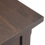 Kitchener - Narrow Side Table - Warm Walnut Brown by Simpli-Home | Bel Furniture
