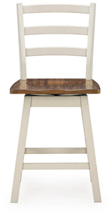 Brinfern - Swivel Stool (Set of 2) - Brown / Antique White