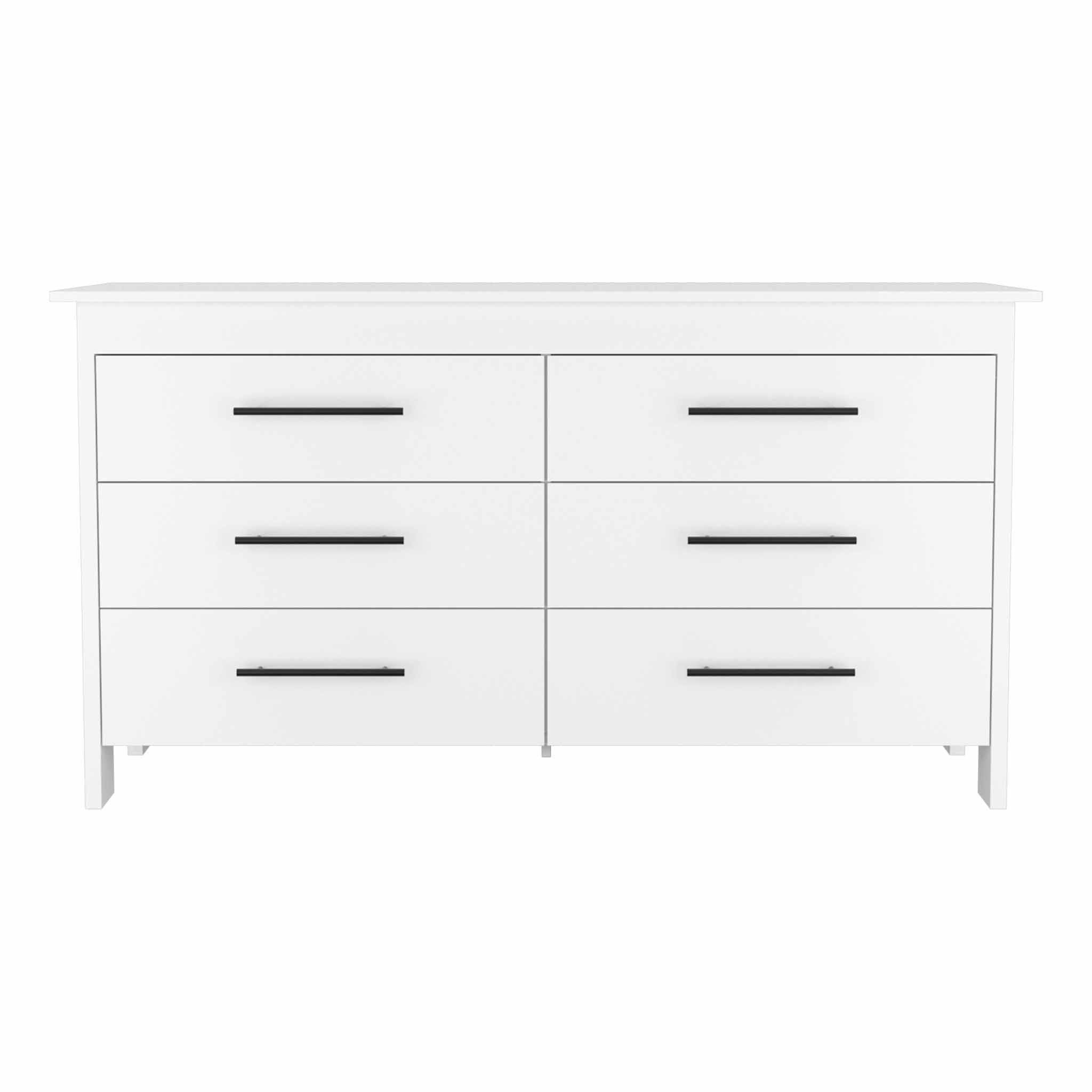 Six Drawer / Double Dresser - White