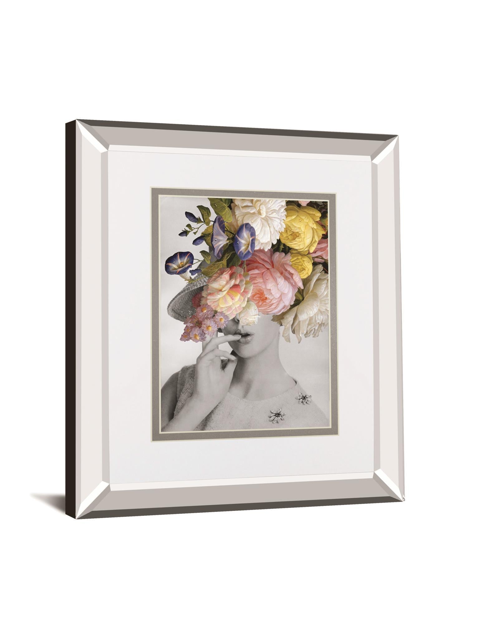 Garden Party I By Wild Apple Portfolio Mirrored Frame - Pearl Silver