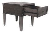 Todoe - Dark Gray - Rectangular End Table by Signature Design by Ashley® | Bel Furniture