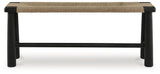 Acerman - Black / Natural - Accent Bench by Signature Design by Ashley® | Bel Furniture