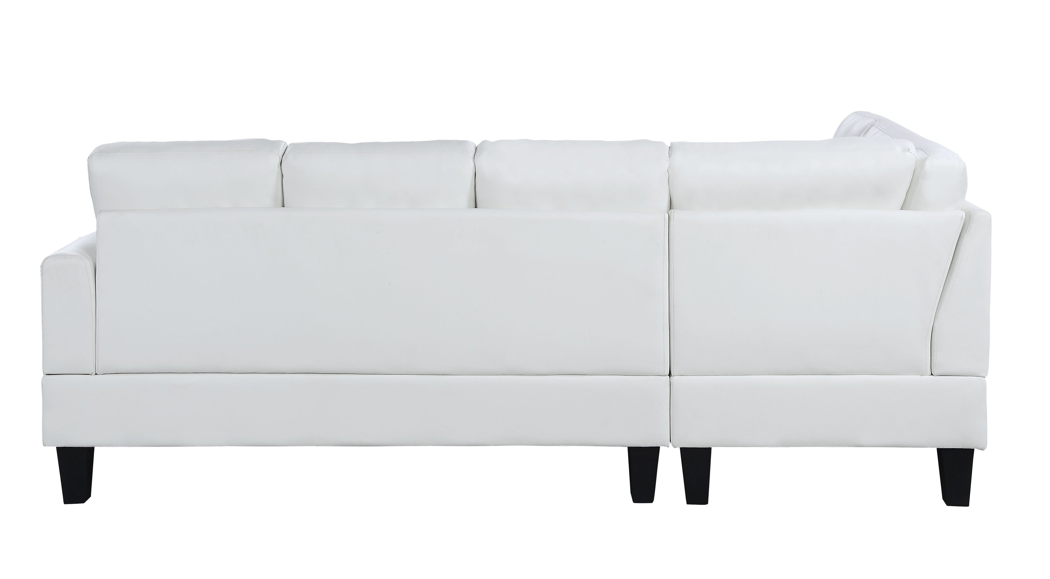 Polyurethane L Shaped Two Piece Corner Sectional - White