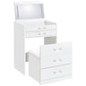 Danbury - 3-Drawer Makeup Vanity & Stool Set White by Coaster Fine Furniture | Bel Furniture