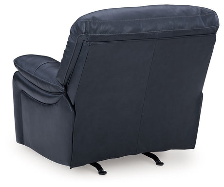 Leesworth - 3 Pc. - Power Reclining Sofa, Power Reclining Loveseat, Power Rocker Recliner - Ocean - view 3