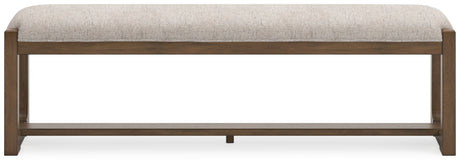 Cabalynn - Large Uph Dining Room Bench - Oatmeal / Light Brown - view 4