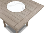 Fulton - Counter Table - White Oak With Marble by Crown Mark | Bel Furniture