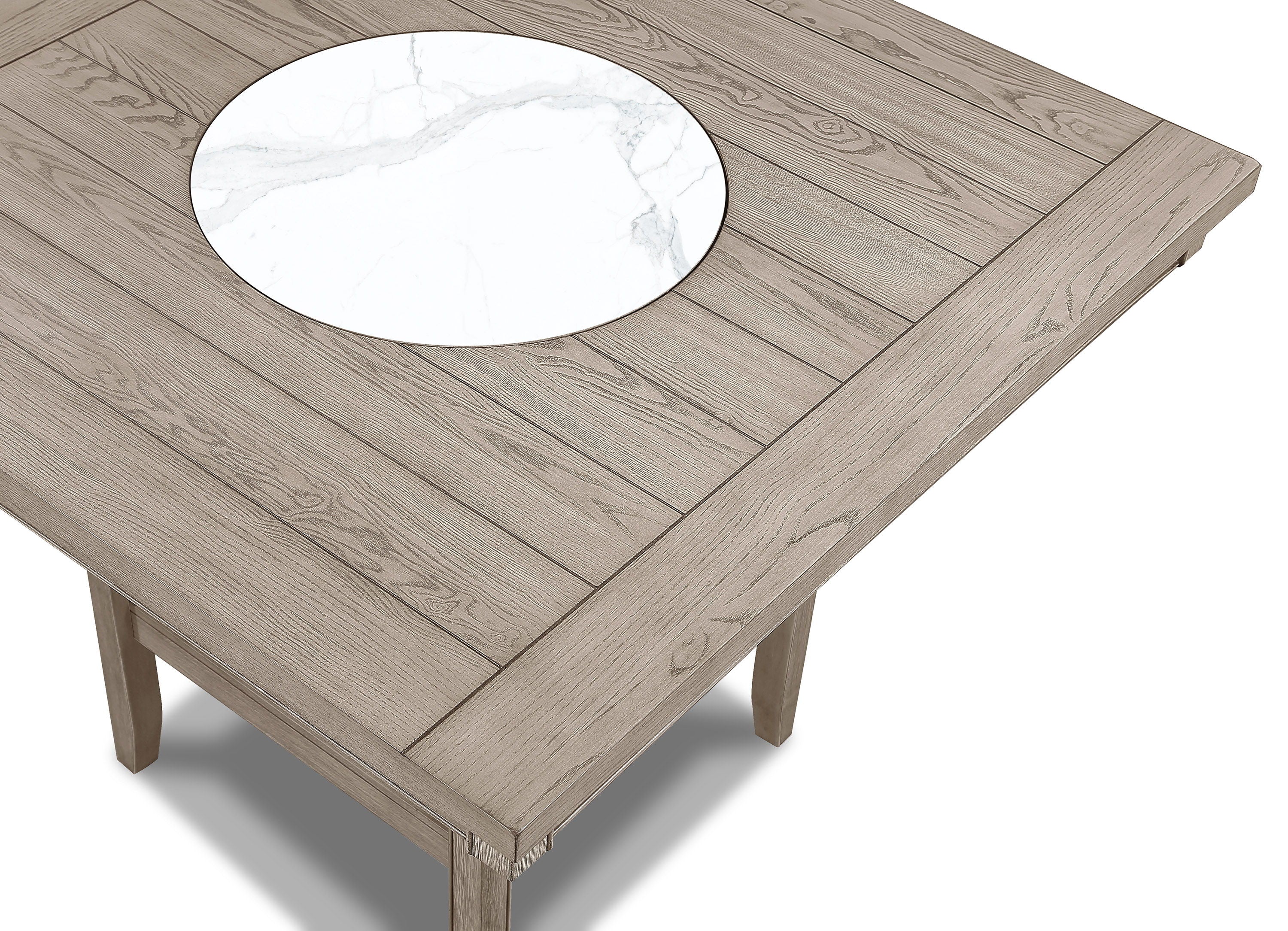 Fulton - Counter Table - White Oak With Marble