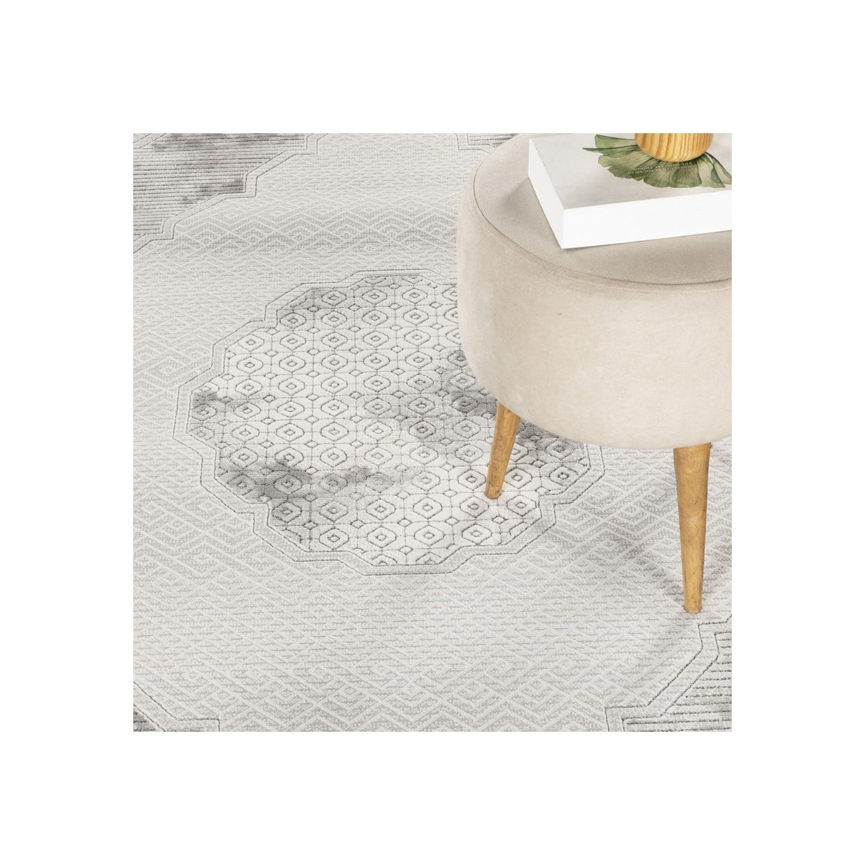 Geometrix - Medallion Rug With Geometric 3D Effect