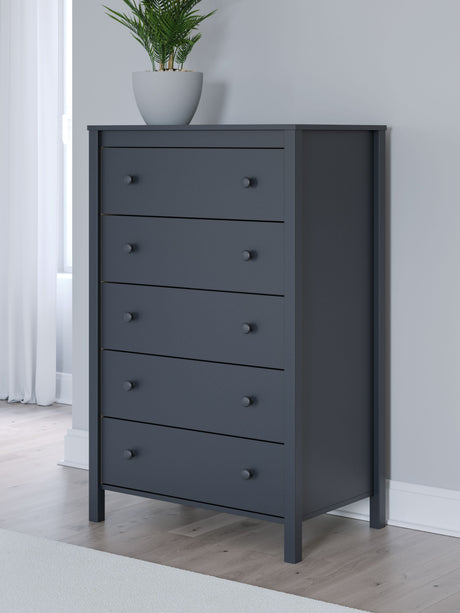 Simmenfort - Navy Blue - Five Drawer Chest by Signature Design by Ashley® | Bel Furniture