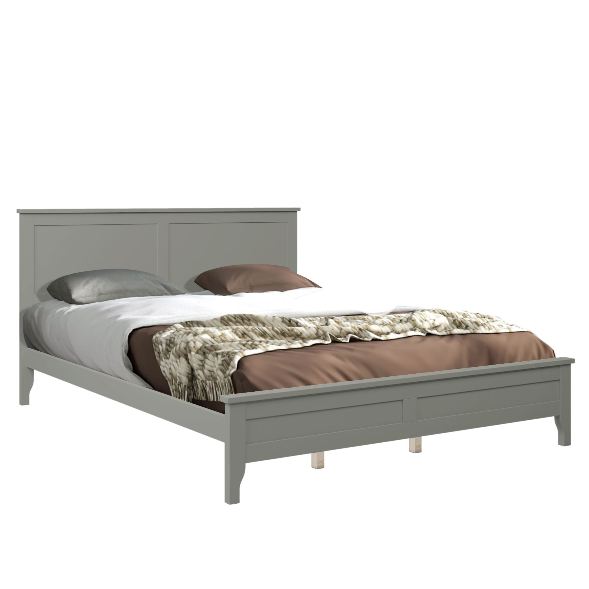 Modern Solid Wood Platform Bed