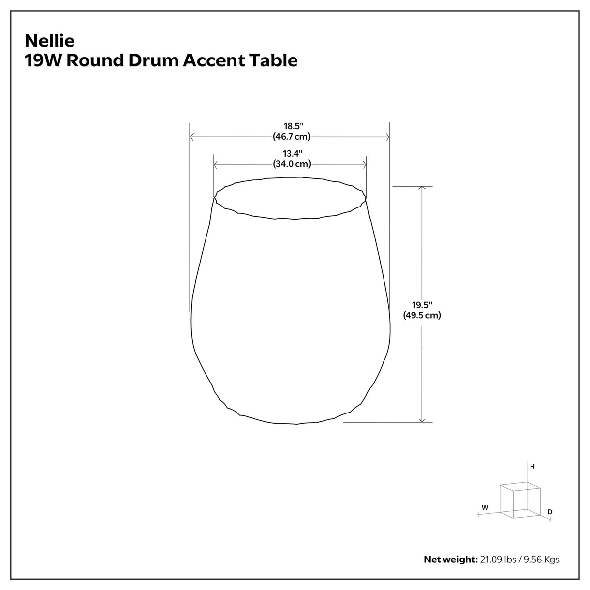 Nellie - Cast Aluminum Side Table - Black - view 2