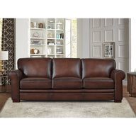 Brookfield - Leather Sofa Dark Brown by Hydeline Furniture | Bel Furniture