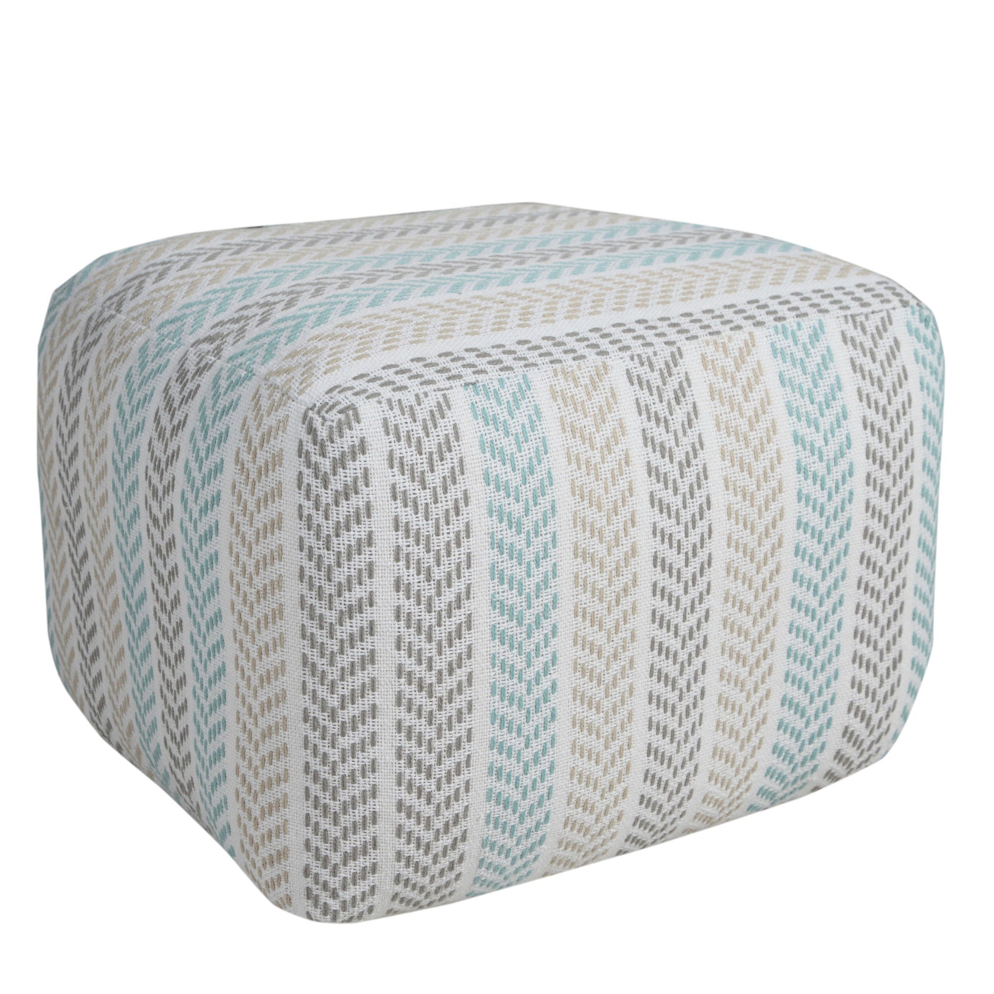 Cotton Ottoman 18" - Blue