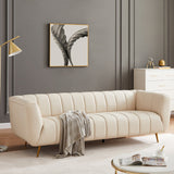 Lamattina - Genuine Italian Leather Channel Tufted Sofa