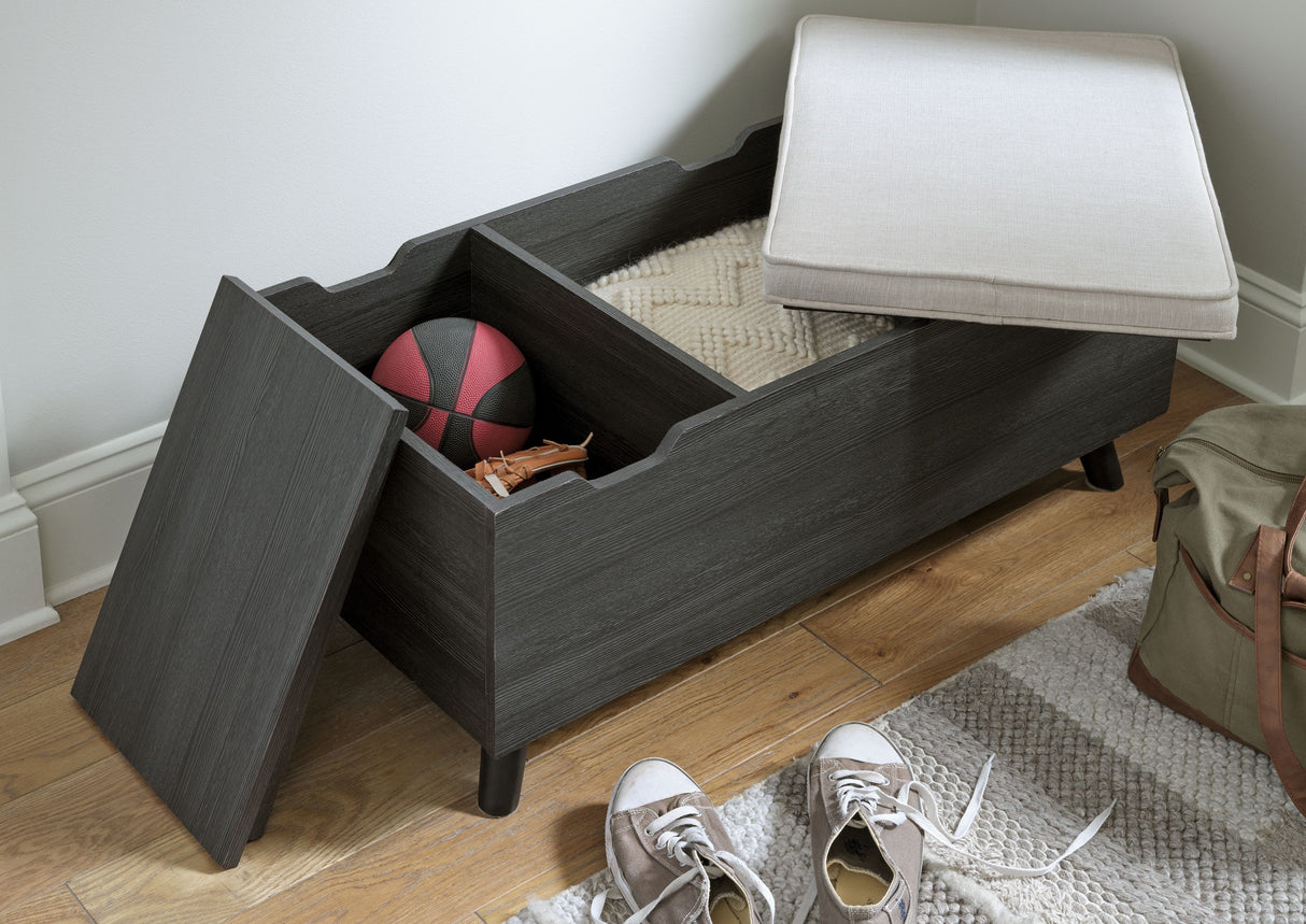 Yarlow - Dark Gray - Storage Bench by Signature Design by Ashley® | Bel Furniture