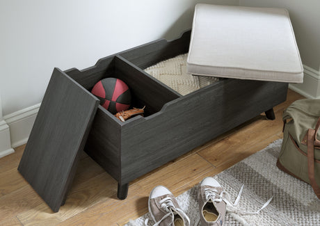 Yarlow - Dark Gray - Storage Bench by Signature Design by Ashley® | Bel Furniture