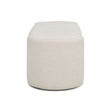 Fuji - Oval Storage Bench, Upholstered - Ivory White by Jennifer Taylor Home | Bel Furniture