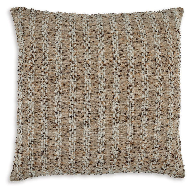 Vorlane Pillow (Set of 4) Tan and Brown and White