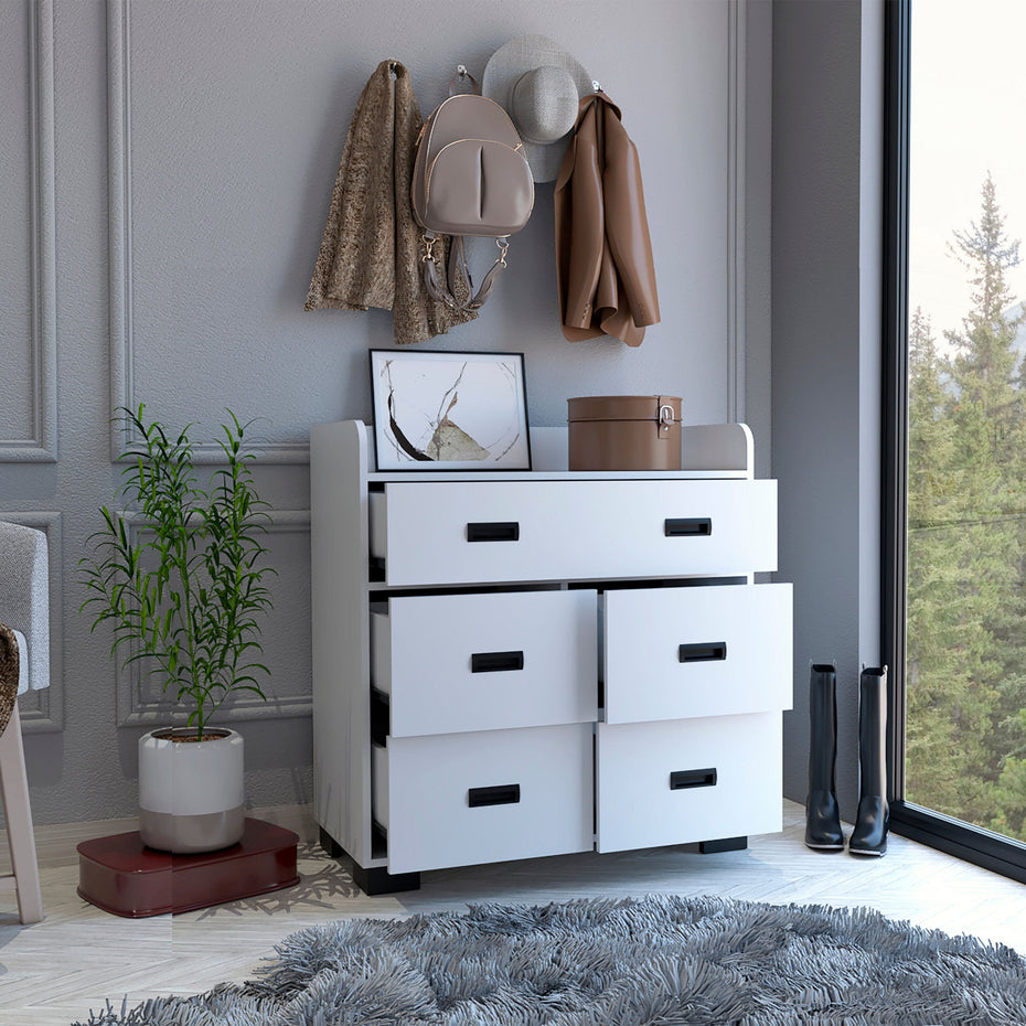 5 Drawer Dresser - White