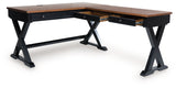 Wildenauer - Brown / Black - Home Office Desk And Return by Signature Design by Ashley® | Bel Furniture